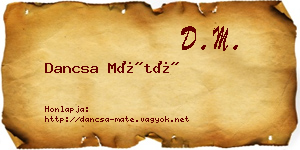 Dancsa Máté névjegykártya